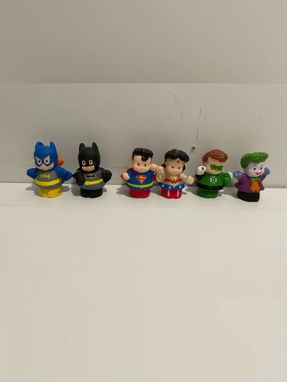 Fisher Price Little People DC Batman Superman Batgirl Superhero Set of 6